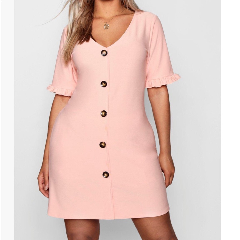 Button shift dress